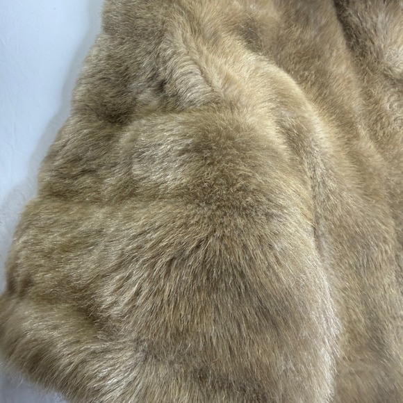 Vintage Regina Glenara by Glenoit Faux Fur Jacket Cape Shawl Collar USA Made S/M - Picture 2 of 8